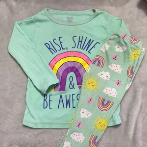 Carter’s 18m Rise, Shine & Be Awesome Rainbow Pajamas Set